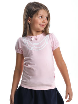 Футболка с принтом для девочки UD 0670 синий - Mini maxi фото 5