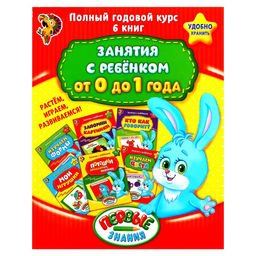 Набор книг на картоне "Первые знания" 6шт. (ш/к44642) в подарочной коробке