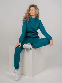 Костюм Токио изумруд (брюки) (футер)