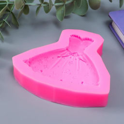 Молд силикононовый «Платье с розами» 7,5 см