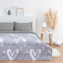 Покрывало LoveLife 2 сп Сердца 180*2105см, микрофайбер, 100% п/э