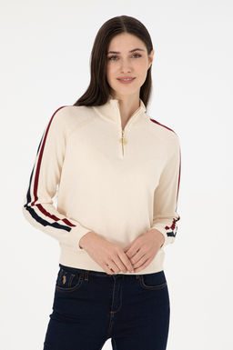Женский кремовый свитер Неожиданная скидка в корзине - U.s. polo assn фото 8