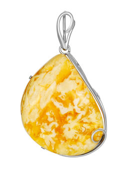 Объемный кулон с пейзажным янтарём Риальто
