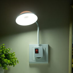 Бра в розетку "Сиона" LED 2Вт белый 10х6х26,5 см