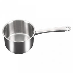 Ковш из нержавеющей стали "Leon" 1,8л, д16см, h15,6см, дно д15см, s0,8мм, стеклянная крышка, плоское, утолщенное дно, ТРС (теплораспределительный слой), нержавейка AISI 304 (18/10) (Россия) Подходит для всех видов плит, включая индукционную.