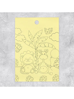 Цена за 10 шт. Наклейки детские «Джунгли», раскраска на обороте, 11×15.5 см