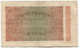 Банкнота 20000 марок 1923 года Германия
