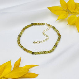 Браслет из Гроссуляра "Гранат зеленый" 18 см +