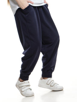 Брюки для девочки со складками 22-7690 синий - Mini maxi фото 8