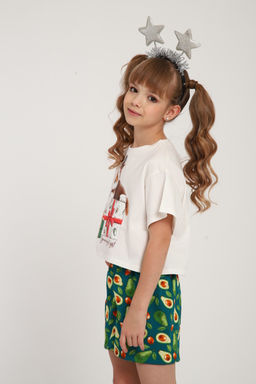 Пижама для девочки ПД-019-073 Кот Новый год