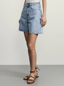 Джинсовые шорты А-силуэта / Zarina  фото 4