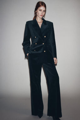 ZW COLLECTION LIMITED EDITION VELVET BLAZER - Zara фото 5