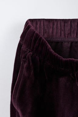 HOODIE AND WIDE-LEG VELOUR TROUSERS SET - Zara фото 8