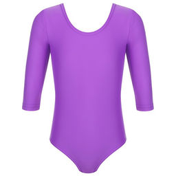 Купальник гимнастический Grace Dance, с рукавом 3/4, р. 40, цвет фиолетовый  фото 8