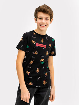 Футболка для мальчиков черная с принтом ленивцы - Mark formelle фото 5