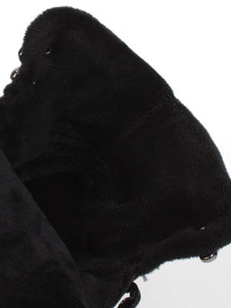 01-H016-362-Y197Q/Q28K GUN/BLACK Ботинки демисезонные женские (натуральная кожа, байка)