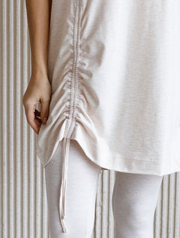 Ассиметричное платье-туника из премиального хлопка