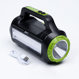 Фонарь прожекторный аккумуляторный, 10+10 Вт, 4000 мАч, Т6+LED, 6 режимов, солнечная батарея - Simaland фото 2