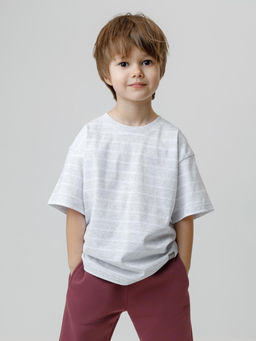 Футболка Crockid КР 302912 для мальчика из хлопка комбинированная  фото 2