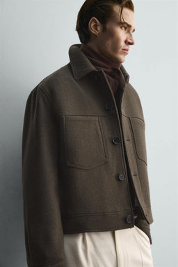 LIMITED EDITION WOOL BLEND CROPPED JACKET - Zara фото 6