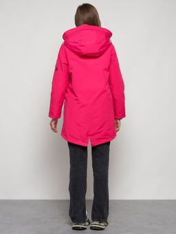 Парка женская зимняя MTFORCE c капюшоном розового цвета 2329R  фото 26