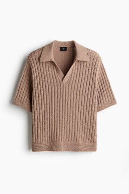 Polo en punto acanalado Loose Fit - H&m фото 2