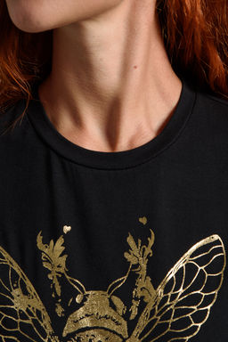 8544 Футболка с длинным рукавом женская (фольга)