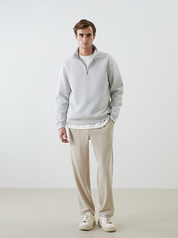 Dik Yaka Erkek Sweatshirt