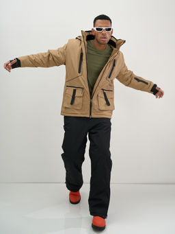 Горнолыжный костюм мужской зимний бежевого цвета 394B - Leifensh фото 22