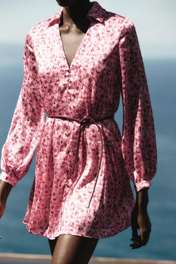 SHORT DRESS WITH A FLORAL PRINT - Zara фото 2