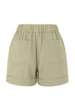 Trendyolmilla Ac?k Haki %100 Pamuk Beli Lastikli Tas Detayl? City Boy Sort & Bermuda TWOSS25SR00229  фото 6