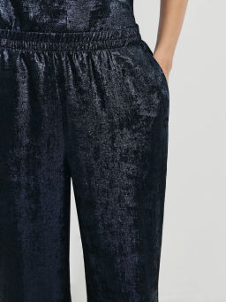 Прямые брюки из блестящей ткани / Zarina