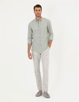 Haki Regular Fit Uzun Kollu G_mlek - Pierre cardin фото 4