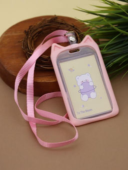 Футляр для карт на ленте "Cute rabbit", pink