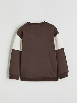 Bask?l? Erkek ?ocuk Sweatshirt