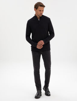 Siyah Regular Fit Sweatshirt - Pierre cardin фото 4