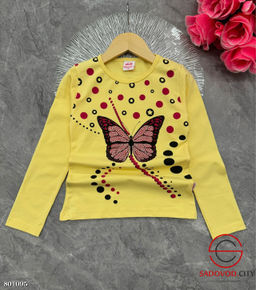 Кофта для девочки с рисунком (бабочка)