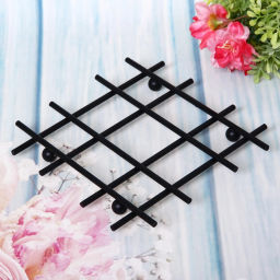 Цена за 2 шт. Подставка под горячее металлическая "Brownie" 19*19см черная