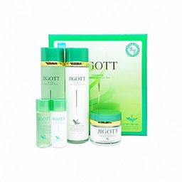Jigott Well-Being Green Tea Skin Care 3Set - Набор для лица с зеленым чаем