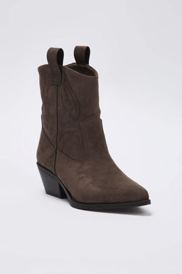 Koyu Kahverengi Suet Kovboy Kad?n Bot 
TAKAW26BO00066 - Trendyolmilla фото 11