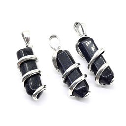 Кристалл маятник из авантюрина синего 15*50мм