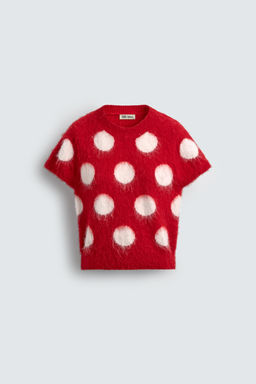 BRUSHED KNIT POLKA DOT TOP HARRY LAMBERT FOR ZARA X DISNEY  фото 2