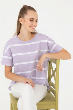 U. S. Polo Assn Женская сиреневая футболка с круглым вырезом - U.s. polo assn фото 10