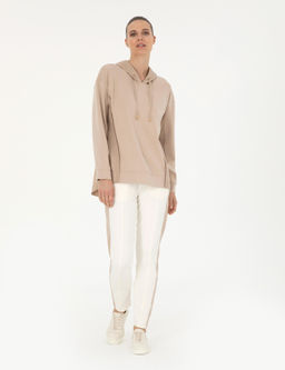 Bej Oversize Kap__onlu Modal Kuma_ Sweatshirt - Pierre cardin фото 4