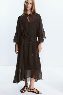 BELTED KAFTAN DRESS