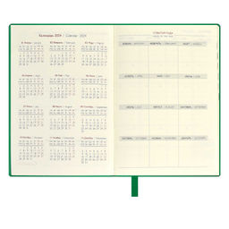 Ежедневник датированный 2024 ESCALADA, А6, 120 л., арт. 63830/ 20 ШЕВРЕТ ЭКСТРА ЗЕЛЁНЫЙ  фото 5