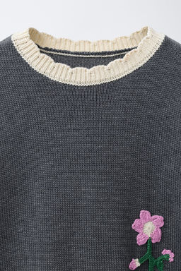 EMBROIDERED FLORAL KNIT VEST - Zara фото 3