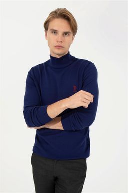 U. S. Polo Assn / Мужской синий базовый свитер - U.s. polo assn фото 4