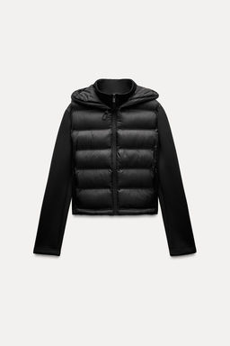 NEOPRENE-EFFECT PADDED JACKET - Zara фото 5