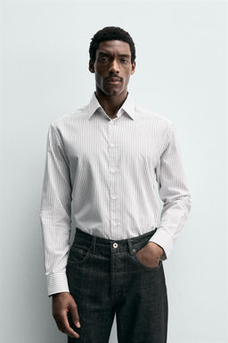 CAMISA ESTRUCTURA EASY CARE / Rayas marrones - Zara фото 2